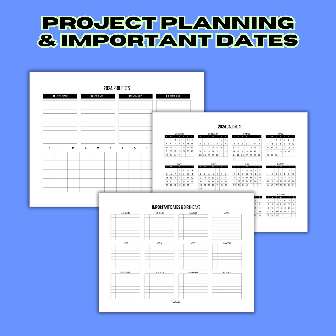 2024 Planner | Weekly Productivity Workbook