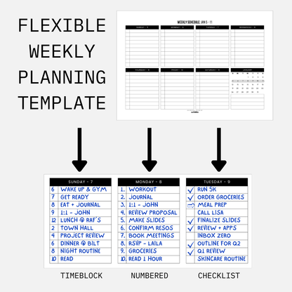 2025 Planner | Weekly Productivity Workbook